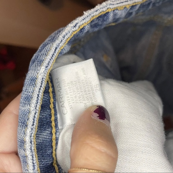 Carmar LF Denim Shorts Size 26 Blue Shorts Distressed Cuffed High Rise - Picture 12 of 12